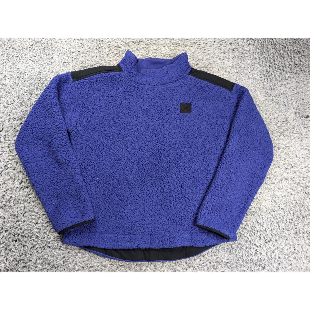 Under Armour Sweater Womens Medium Purple Fleece Sherpa Mock Outdoor Athleisure